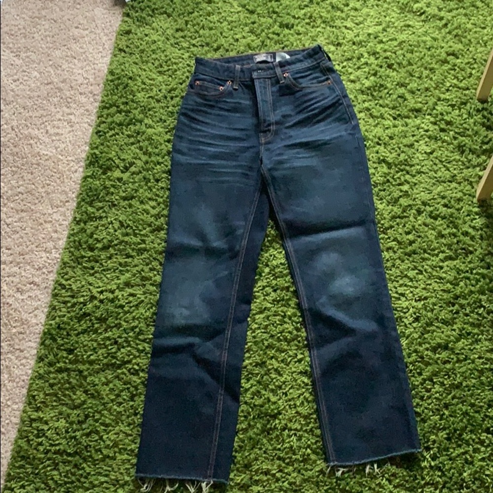 High Rise ankle straight Jean